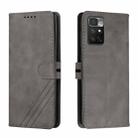 For Xiaomi Redmi Note 11 4G Cow Texture Leather Phone Case(Grey) - 1