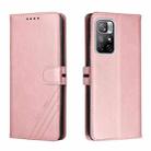 For Xiaomi Redmi Note 11 5G Cow Texture Leather Phone Case(Rose Gold) - 1