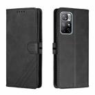 For Xiaomi Redmi Note 11 5G Cow Texture Leather Phone Case(Black) - 1