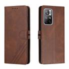 For Xiaomi Redmi Note 11 5G Cow Texture Leather Phone Case(Brown) - 1