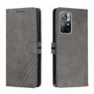 For Xiaomi Redmi Note 11 5G Cow Texture Leather Phone Case(Grey) - 1