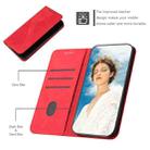 For Google Pixel 6a Skin Feel Magnetic S-type Leather Phone Case(Red) - 5