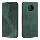 For Nokia G50 Skin Feel Magnetic S-type Leather Phone Case(Green) - 1