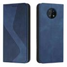 For Nokia G50 Skin Feel Magnetic S-type Leather Phone Case(Blue) - 1