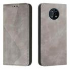 For Nokia G50 Skin Feel Magnetic S-type Leather Phone Case(Grey) - 1