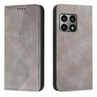 For OnePlus 10 Pro Skin Feel Magnetic S-type Leather Phone Case(Grey) - 1