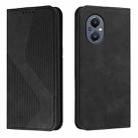 For OnePlus Nord 20 5G Skin Feel Magnetic S-type Leather Phone Case(Black) - 1