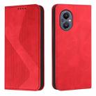 For OnePlus Nord 20 5G Skin Feel Magnetic S-type Leather Phone Case(Red) - 1