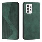 For Samsung Galaxy A33 5G Skin Feel Magnetic S-type Leather Phone Case(Green) - 1