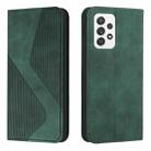 For Samsung Galaxy A53 5G Skin Feel Magnetic S-type Leather Phone Case(Green) - 1