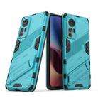 For Xiaomi Mi 12 Punk Armor 2 in 1 PC + TPU Shockproof Phone Case with Invisible Holder(Blue) - 1