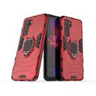 For Huawei nova7 SE PC + TPU Shockproof Protective Phone Case with Magnetic Ring Holder(Red) - 1