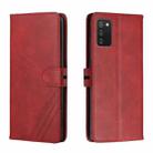 For Samsung Galaxy A03s 166mm Version Cow Texture Leather Phone Case(Red) - 1