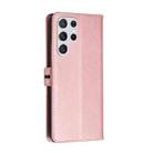 For Samsung Galaxy S22 Ultra 5G Cow Texture Leather Phone Case(Rose Gold) - 3