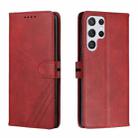 For Samsung Galaxy S22 Ultra 5G Cow Texture Leather Phone Case(Red) - 1