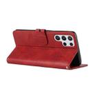 For Samsung Galaxy S22 Ultra 5G Cow Texture Leather Phone Case(Red) - 4