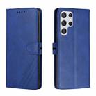 For Samsung Galaxy S22 Ultra 5G Cow Texture Leather Phone Case(Blue) - 1