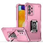 For Samsung Galaxy A33 5G Ring Holder Non-slip Armor Phone Case(Pink) - 1
