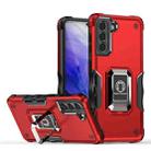 For Samsung Galaxy S21+ 5G Ring Holder Non-slip Armor Phone Case(Red) - 1