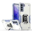 For Samsung Galaxy S21+ 5G Ring Holder Non-slip Armor Phone Case(White) - 1