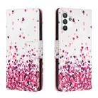 For Samsung Galaxy A13 4G Colored Drawing Leather Phone Case(Pink Heart) - 1