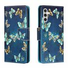 For Samsung Galaxy A13 5G Colored Drawing Leather Phone Case(Jewelry Butterfly) - 1