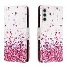 For Samsung Galaxy A13 5G Colored Drawing Leather Phone Case(Pink Heart) - 1