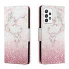 For Samsung Galaxy A33 5G Colored Drawing Leather Phone Case(Pink Marble) - 1