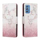 For Samsung Galaxy M52 5G Colored Drawing Leather Phone Case(Pink Marble) - 1