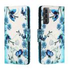 For Samsung Galaxy S22 5G Colored Drawing Leather Phone Case(Fantasy Butterfly) - 1