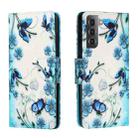 For Samsung Galaxy S22+ 5G Colored Drawing Leather Phone Case(Fantasy Butterfly) - 1