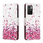 For Xiaomi Redmi Note 11 4G Colored Drawing Leather Phone Case(Pink Heart) - 1