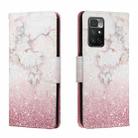 For Xiaomi Redmi Note 11 4G Colored Drawing Leather Phone Case(Pink Marble) - 1