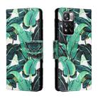 For Xiaomi Redmi Note 11 Pro Colored Drawing Leather Phone Case(Banana Leaf) - 1