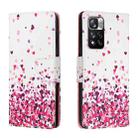 For Xiaomi Redmi Note 11 Pro Colored Drawing Leather Phone Case(Pink Heart) - 1