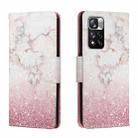 For Xiaomi Redmi Note 11 Pro Colored Drawing Leather Phone Case(Pink Marble) - 1