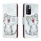 For Xiaomi Redmi Note 11 Pro Colored Drawing Leather Phone Case(Red Mouth Cat) - 1