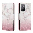 For Xiaomi Redmi Note 11 5G Colored Drawing Leather Phone Case(Pink Marble) - 1