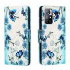 For Xiaomi Redmi Note 11 5G Colored Drawing Leather Phone Case(Fantasy Butterfly) - 1