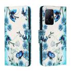 For Xiaomi Mi 11T Colored Drawing Leather Phone Case(Fantasy Butterfly) - 1