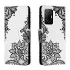 For Xiaomi Mi 11T Colored Drawing Leather Phone Case(Black Flower) - 1