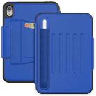 For iPad mini 6 Smart B Magnetic Leather Tablet Case(Blue) - 1
