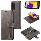 For Samsung Galaxy A13 4G DG.MING Crazy Horse Texture Detachable Magnetic Leather Phone Case(Grey) - 1