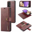 For Samsung Galaxy A33 5G DG.MING Crazy Horse Texture Detachable Magnetic Leather Phone Case(Red) - 1