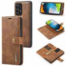 For Samsung Galaxy A53 5G DG.MING Crazy Horse Texture Detachable Magnetic Leather Phone Case(Brown) - 1