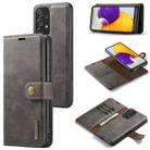 For Samsung Galaxy A73 5G DG.MING Crazy Horse Texture Detachable Magnetic Leather Phone Case(Grey) - 1