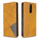 For Xiaomi Redmi 8 Rhombus Texture Horizontal Flip Magnetic Leather Case with Holder & Card Slots(Yellow) - 1