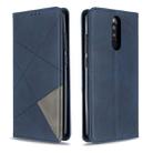 For Xiaomi Redmi 8 Rhombus Texture Horizontal Flip Magnetic Leather Case with Holder & Card Slots(Blue) - 1