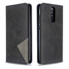 For Xiaomi Redmi 8 Rhombus Texture Horizontal Flip Magnetic Leather Case with Holder & Card Slots(Black) - 1