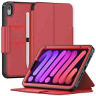 Litchi Texture PU Leather Tablet Case For iPad mini 6(Red) - 1